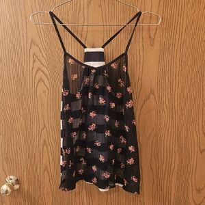 Sheer front tank top